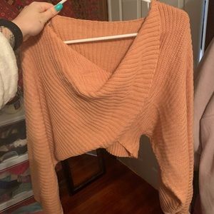 NEW! Fashionova Asymmetric Crop Sweater - Rose